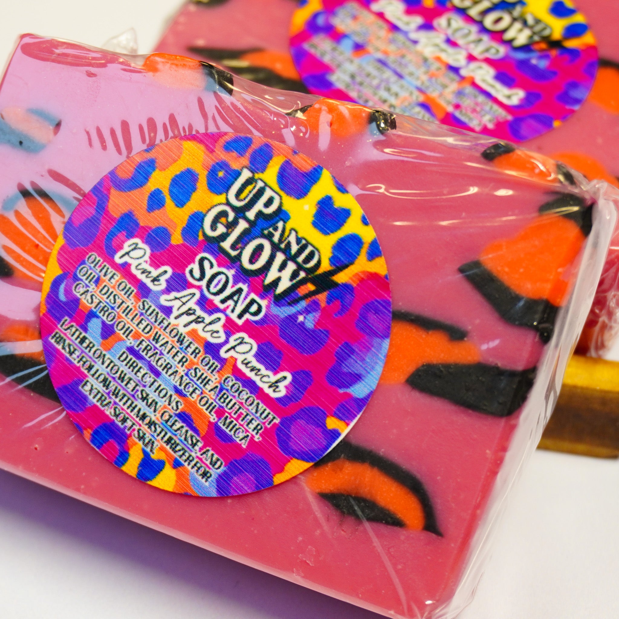 Lisa Frank inspired Leopard Soap - Pink Apple Punch