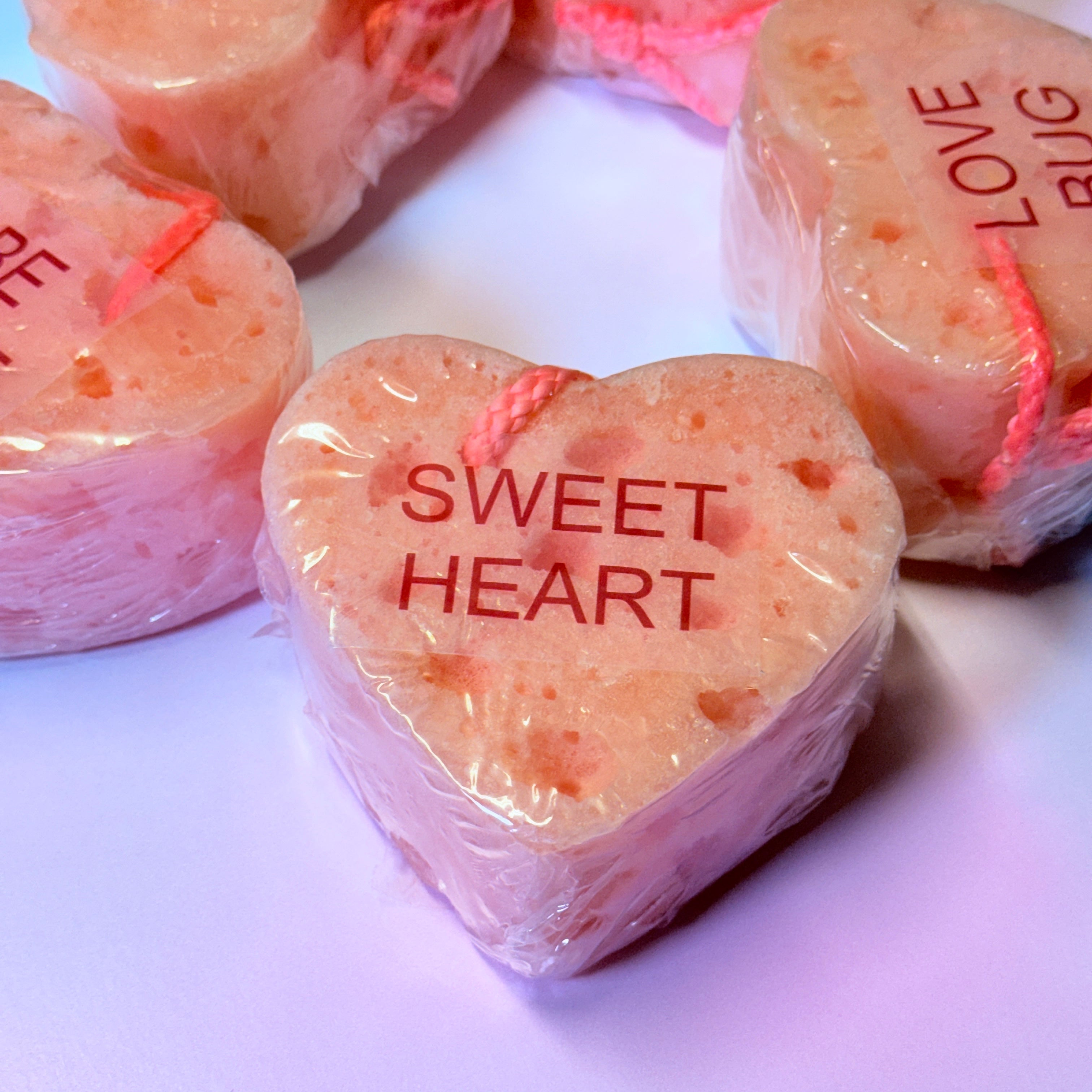 Citrus Detergent Free Soapy Sponge- conversation heart