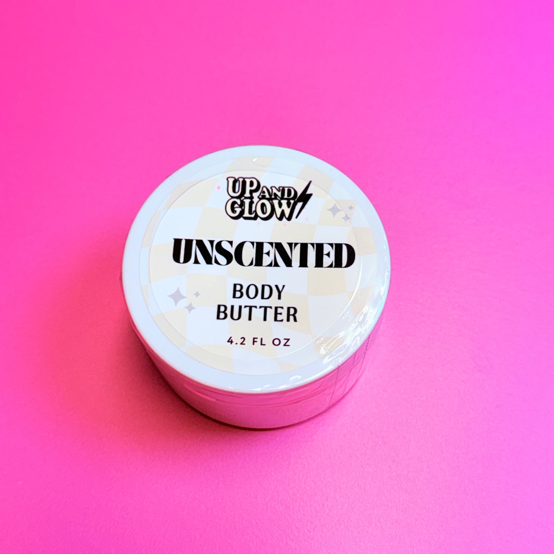 Up & Glow rice ceramide body butter whipped with shea butter to strengthen the skin barrier and deeply hydrate.
