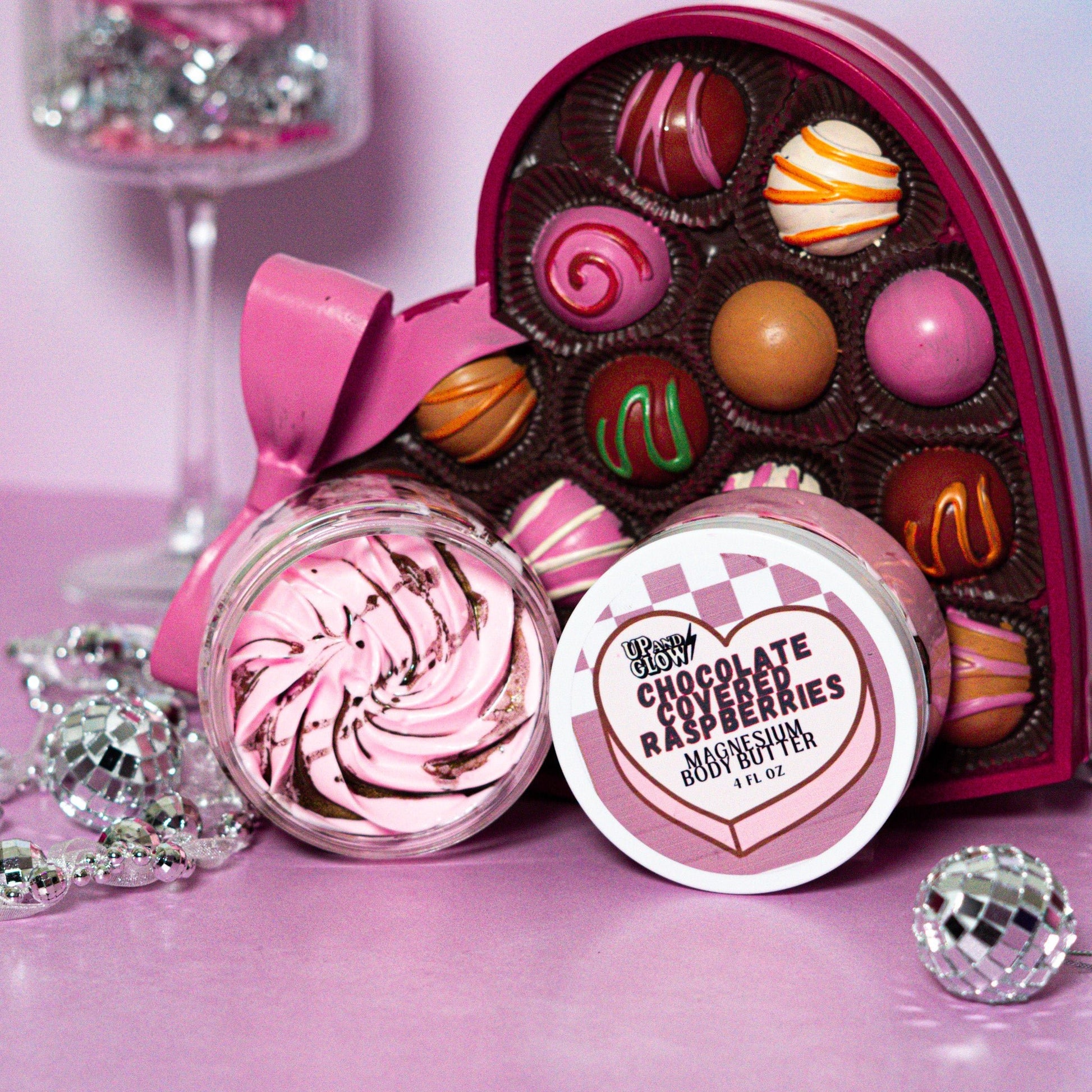 Chocolate Covered Raspberries - Magnesium Body Butter - Up & Glowmagnesium body butter