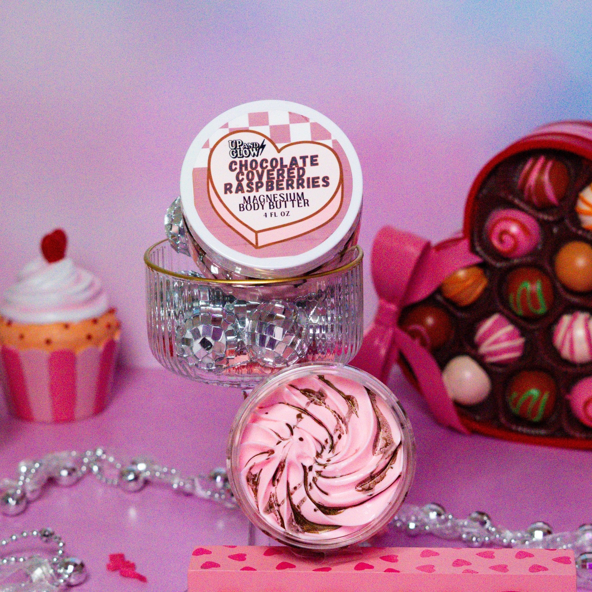 Chocolate Covered Raspberries - Magnesium Body Butter - Up & Glowmagnesium body butter